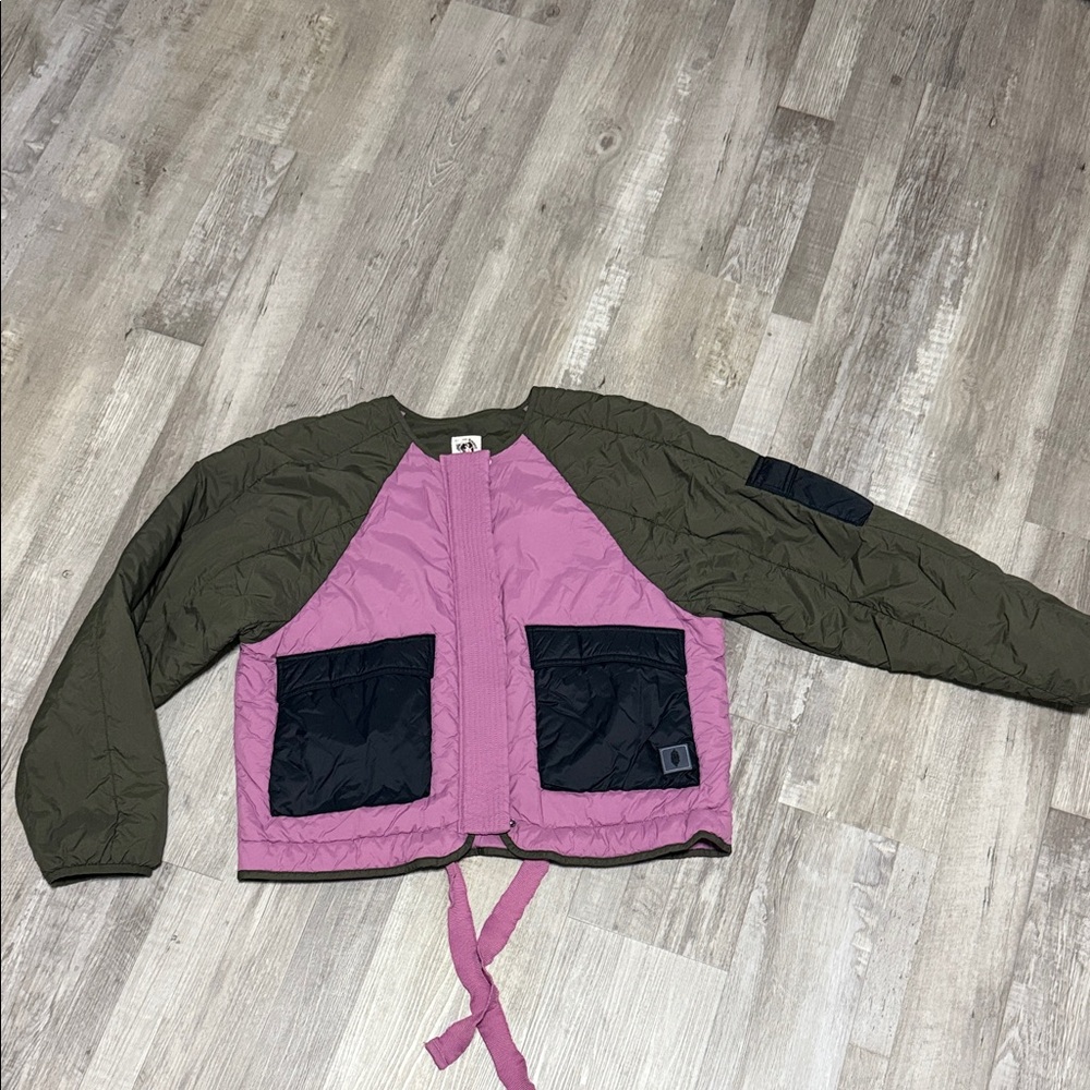 FP Movement by Free People Pink and Green Puffer Jacket